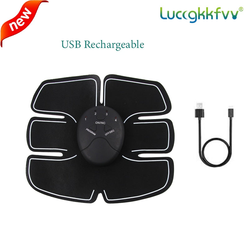 USB Rechargeable EMS Muscle Stimulator Wireless Buttocks Hip Trainer Abdominal ABS Stimulator Fitness Body Slimming Massager