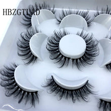 Load image into Gallery viewer, HBZGTLAD New 5 pairs 8-25mm natural 3D false eyelashes fake lashes makeup kit Mink Lashes extension mink eyelashes maquiagem