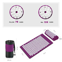 Load image into Gallery viewer, Acupressure Mat Massage Relieve Stress Back Body Pain Spike Cushion Yoga  Acupuncture Mat