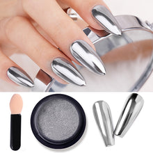 Load image into Gallery viewer, 1Box Nail Mirror Glitter Powder Metallic Colorful Dust Metal Effect Nail Glitter Gold Nail Art UV Gel Polish Chrome Flakes Dust