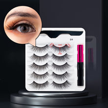 Load image into Gallery viewer, 3/5/7Pairs Magnetic Eyelashes False Lashes Repeated Use Eyelashes Waterproof Liquid Eyeliner With Tweezer Makeup Set