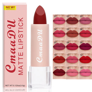 Sexy 15 Colors Velvet Matte Lipsticks Waterproof Long Lasting Sexy Red Lip Stick Non-Stick Cup Makeup Lip Tint Beauty Cosmetic