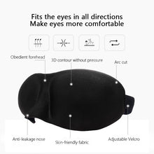 Load image into Gallery viewer, 3D Sleeping eye mask Travel Rest Aid Eye Mask Cover Patch Paded Soft Sleeping Mask Blindfold Eye Relax Massager Beauty Tools