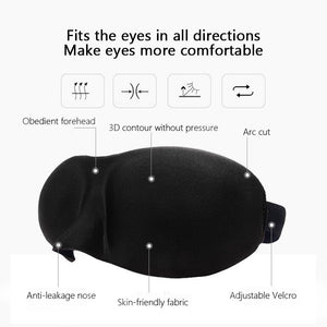3D Sleeping eye mask Travel Rest Aid Eye Mask Cover Patch Paded Soft Sleeping Mask Blindfold Eye Relax Massager Beauty Tools