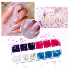 Load image into Gallery viewer, Holographic Butterfly Flakes Nail Art Glitter Sparkly 3D Laser Butterfly Sequins Tips DIY Polish Nail Art Decorations Manicure