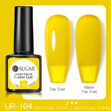 Load image into Gallery viewer, UR SUGAR 7.5ML Dark Blue Matte Top Coat Color UV Nail Gel Polish Semi Permanent Soak Off UV LED Gel Nail Gel Nail Art DIY Design