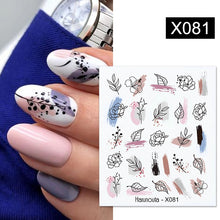 Load image into Gallery viewer, Harunouta 1 Sheet Nail Water Decals Transfer Lavender Spring Flower Leaves Nail Art Stickers Nail Art Manicure DIY