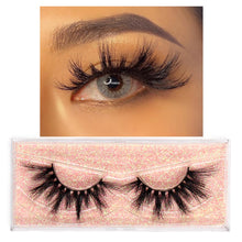 Load image into Gallery viewer, FOXESJI Makeup Eyelashes 3D Mink Lashes Fluffy Soft Wispy Natural Cross Lash Extension Reusable Fake Lashes Mink False Eyelashes