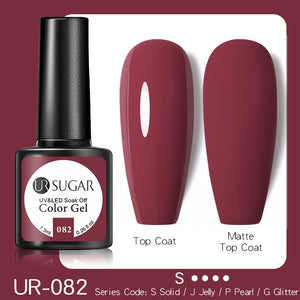 UR SUGAR 7.5ML Dark Blue Matte Top Coat Color UV Nail Gel Polish Semi Permanent Soak Off UV LED Gel Nail Gel Nail Art DIY Design