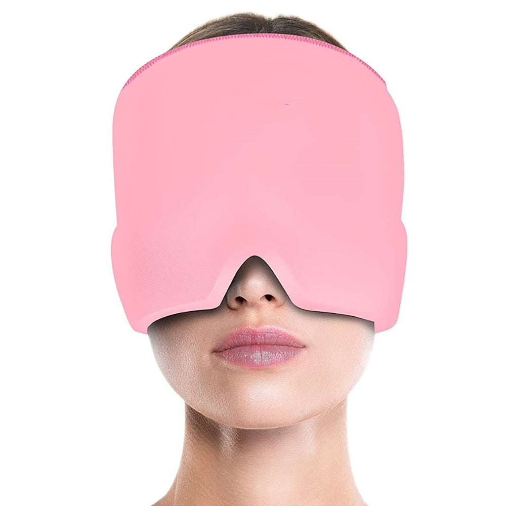 Gel Hot Cold Therapy Headache Migraine Relief Cap For Chemo,Sinus,Neck Wearable Therapy Wrap Stress Pressure Pain Relief Massage