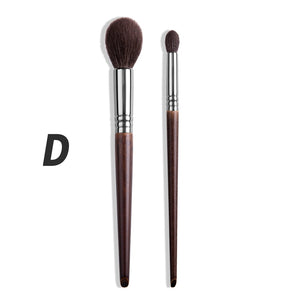 OVW Cosmetic 2/6 pcs Makeup Eye Shadow Brush Set Goat Hair Tool Ultra Soft Make Up Tapered Blender Diffuse Kit Cut Crease Brush