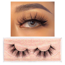 Load image into Gallery viewer, FOXESJI Makeup Eyelashes 3D Mink Lashes Fluffy Soft Wispy Natural Cross Lash Extension Reusable Fake Lashes Mink False Eyelashes