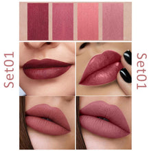 Load image into Gallery viewer, 4 Colors Makeup Lipstick Cosmetics Lipstick Set Lip Tint Lip Gloss Waterproof Maquillaje Matte Long Lasting Make Up Pomade Kits