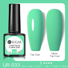 Load image into Gallery viewer, UR SUGAR 7.5ML Dark Blue Matte Top Coat Color UV Nail Gel Polish Semi Permanent Soak Off UV LED Gel Nail Gel Nail Art DIY Design