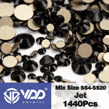 Load image into Gallery viewer, VDD SS4-SS20 Mix Size Clear Crystal Non HotFix Gold FlatBack Rhinestones Decorations DIY Glitter Stones 3D Nail Art Accessories