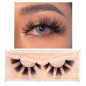FOXESJI Makeup Eyelashes 3D Mink Lashes Fluffy Soft Wispy Natural Cross Lash Extension Reusable Fake Lashes Mink False Eyelashes