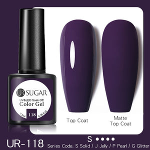 UR SUGAR 7.5ML Dark Blue Matte Top Coat Color UV Nail Gel Polish Semi Permanent Soak Off UV LED Gel Nail Gel Nail Art DIY Design