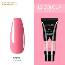 Load image into Gallery viewer, Limegirl 15ml Poly Nail Gel Glitter Building Nail Gel For Manicure Nail Art Design Luminous Polygels Extension Nail Gel For Nail