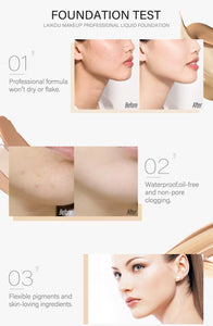 Face Foundation Cream Waterproof Long-lasting Concealer Liquid Professional Makeup Matte Base Make Up Cosmetics Maquiagem