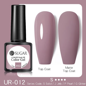 UR SUGAR 7.5ML Dark Blue Matte Top Coat Color UV Nail Gel Polish Semi Permanent Soak Off UV LED Gel Nail Gel Nail Art DIY Design