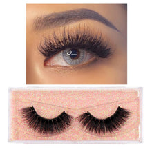 Load image into Gallery viewer, FOXESJI Makeup Eyelashes 3D Mink Lashes Fluffy Soft Wispy Natural Cross Lash Extension Reusable Fake Lashes Mink False Eyelashes