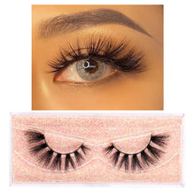Load image into Gallery viewer, FOXESJI Makeup Eyelashes 3D Mink Lashes Fluffy Soft Wispy Natural Cross Lash Extension Reusable Fake Lashes Mink False Eyelashes