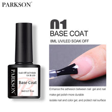 Load image into Gallery viewer, Parkson No Wipe Top Base Coat Nail Gel polish Design Enhancer Varnish Semi Permanent Soak Off UV LED Nail Art Tool