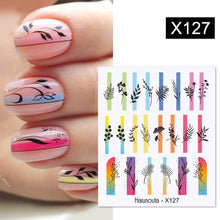 Load image into Gallery viewer, Harunouta 1 Sheet Nail Water Decals Transfer Lavender Spring Flower Leaves Nail Art Stickers Nail Art Manicure DIY