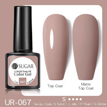 Load image into Gallery viewer, UR SUGAR 7.5ML Dark Blue Matte Top Coat Color UV Nail Gel Polish Semi Permanent Soak Off UV LED Gel Nail Gel Nail Art DIY Design