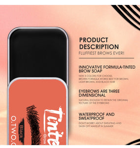 O.TWO.O Eyebrow Gel Wax Brow Soap 4 Color Tint Eyebrow Enhancer Natural Makeup Soap Brow Sculpt Lift Make-up for Women