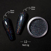 Load image into Gallery viewer, 1Box Nail Mirror Glitter Powder Metallic Colorful Dust Metal Effect Nail Glitter Gold Nail Art UV Gel Polish Chrome Flakes Dust
