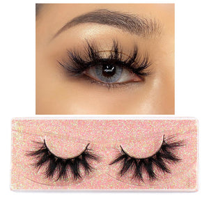 FOXESJI Makeup Eyelashes 3D Mink Lashes Fluffy Soft Wispy Natural Cross Lash Extension Reusable Fake Lashes Mink False Eyelashes