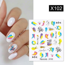 Load image into Gallery viewer, Harunouta 1 Sheet Nail Water Decals Transfer Lavender Spring Flower Leaves Nail Art Stickers Nail Art Manicure DIY