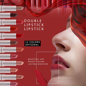 12 Colors Waterproof Nude Matte Velvet Glossy Lip Gloss Lipstick Lip Balm Sexy Red Lip Tint Sexy Women Fashion Makeup Gift 1pcs