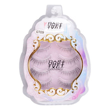 Load image into Gallery viewer, 4pairs Natural False Eyelashes Thin Band Hand Made Short Lighter Eyelash Cosplay Korean Fashion Wispy Extension Makeup Tools