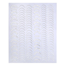 Load image into Gallery viewer, 1pc Gold Silver 3D Nail Stickers Metal Black Geometric Tassel Strip Line Adhesive Transfer Decals Nail Art DIY Design Decoration