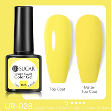 Load image into Gallery viewer, UR SUGAR 7.5ML Dark Blue Matte Top Coat Color UV Nail Gel Polish Semi Permanent Soak Off UV LED Gel Nail Gel Nail Art DIY Design