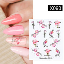 Load image into Gallery viewer, Harunouta 1 Sheet Nail Water Decals Transfer Lavender Spring Flower Leaves Nail Art Stickers Nail Art Manicure DIY