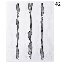 Load image into Gallery viewer, 1PC Silver Gold Lines Stripe 3D Nail Sticker Geometric Waved Star Heart Self Adhesive Slider Papers Nail Art Transfer Stickers