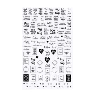 1pc Gold Silver 3D Nail Stickers Metal Black Geometric Tassel Strip Line Adhesive Transfer Decals Nail Art DIY Design Decoration