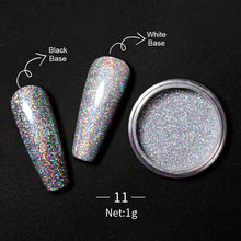 Load image into Gallery viewer, 1Box Nail Mirror Glitter Powder Metallic Colorful Dust Metal Effect Nail Glitter Gold Nail Art UV Gel Polish Chrome Flakes Dust
