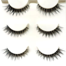 Load image into Gallery viewer, NEW Wholesale Mink Eyelashes 3pair lashes invisible band mink lashes reusable false eyelashes Makeup in Bulk