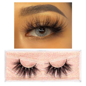 FOXESJI Makeup Eyelashes 3D Mink Lashes Fluffy Soft Wispy Natural Cross Lash Extension Reusable Fake Lashes Mink False Eyelashes