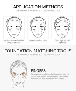 Face Foundation Cream Waterproof Long-lasting Concealer Liquid Professional Makeup Matte Base Make Up Cosmetics Maquiagem