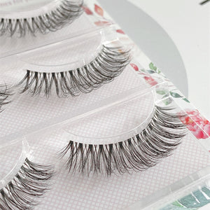 NEW Wholesale Mink Eyelashes 3pair lashes invisible band mink lashes reusable false eyelashes Makeup in Bulk