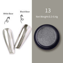 Load image into Gallery viewer, 1Box Nail Mirror Glitter Powder Metallic Colorful Dust Metal Effect Nail Glitter Gold Nail Art UV Gel Polish Chrome Flakes Dust