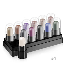 Load image into Gallery viewer, Eyeshadow Pencil Set 12 Colors Waterproof Long Lasting Glitter Shimmer Eye Shadow Pen Highlighter Stick Eyes Makeup Tools