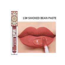 Load image into Gallery viewer, Waterproof Matte Nude Lip Gloss Brown Nude Pigment Dark Red Long Lasting Velvet Liquid Lipstick Women Makeup Lip Glaze 1PCS