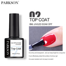 Load image into Gallery viewer, Parkson No Wipe Top Base Coat Nail Gel polish Design Enhancer Varnish Semi Permanent Soak Off UV LED Nail Art Tool