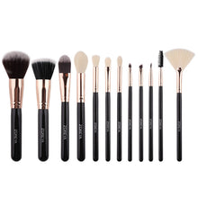 Load image into Gallery viewer, ZOREYA 7/15pcs Black Makeup Brushes Set Eye Shadow Powder Foundation Concealer Cosmetic Brush Makeup Blending Beauty Tools